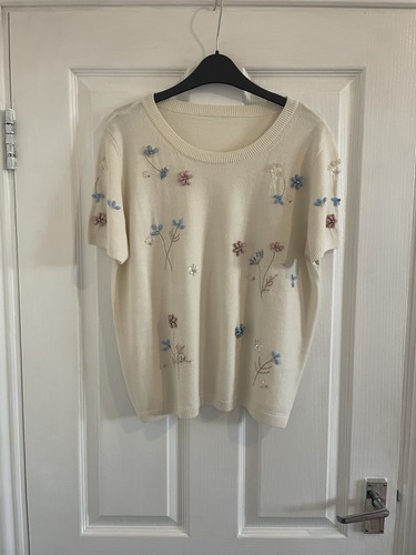 Soft knit embroidered - m&s,