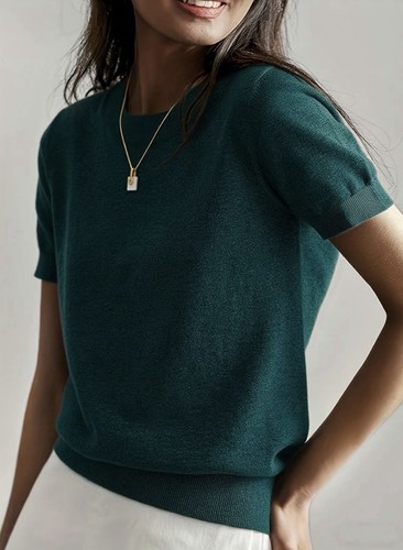 Women short sleeve knit - short,