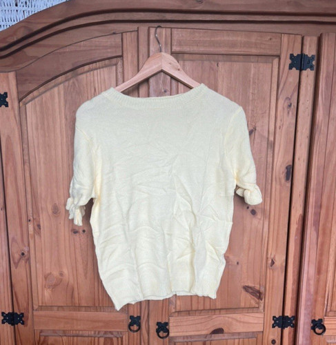 Women yellow knit - women's, pullover