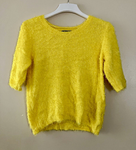 Women yellow fluffy - yellow,