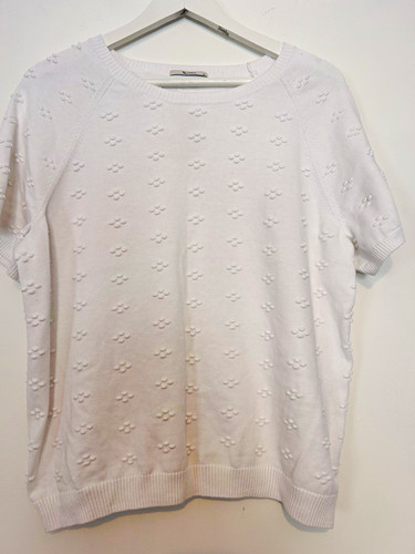 Women white knit - white,