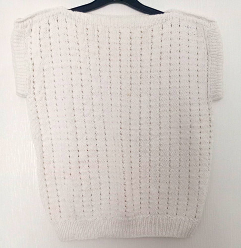 Women white open knit jumper - white, open-knit