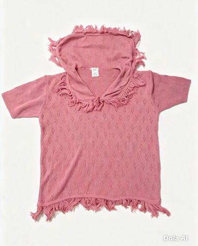 Women pink knit pullover - women's,