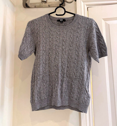 Uniqlo grey cable knit - uniqlo, cable-knit