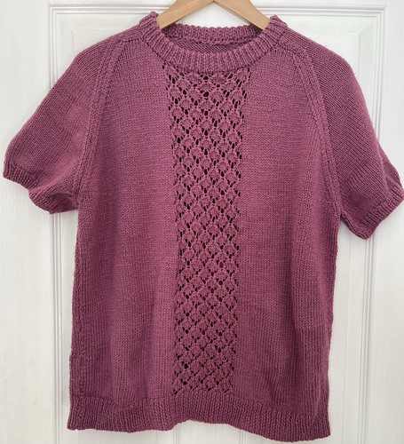 Hand knitted dusty pink short - pink,