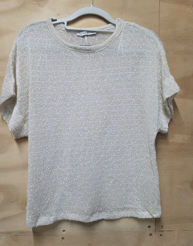 Cream metallic textured - cream,
