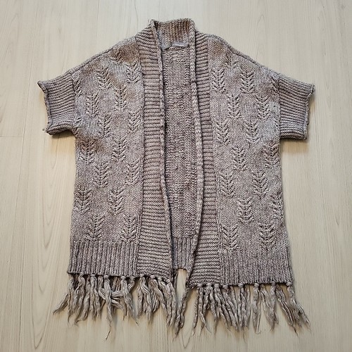 Chunky knit neutral brown - m&s,