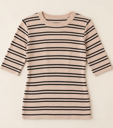 Striped rib knit jumper - m&s,