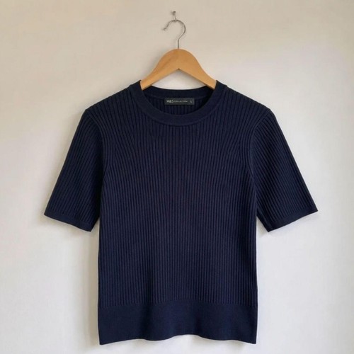 New collection navy ribbed - new,