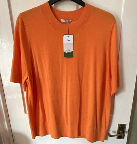 Orange ribbed knit - tu,