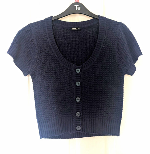 Okay navy knit - v-neck, short