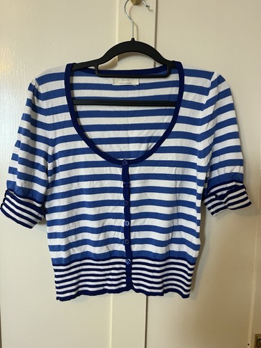 And blue striped cropped - m,