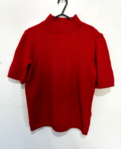 Women red gold knit - m&s,