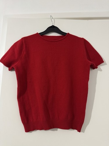 Women red knit pullover - women's,