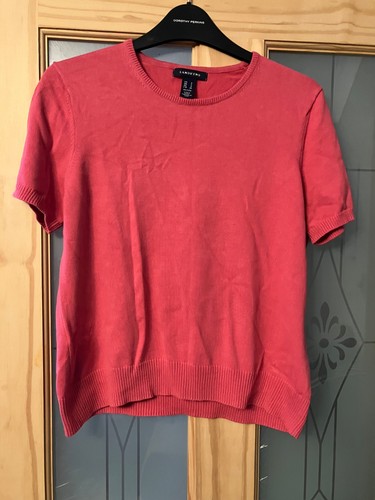 Lands end pink short - end, sleeve
