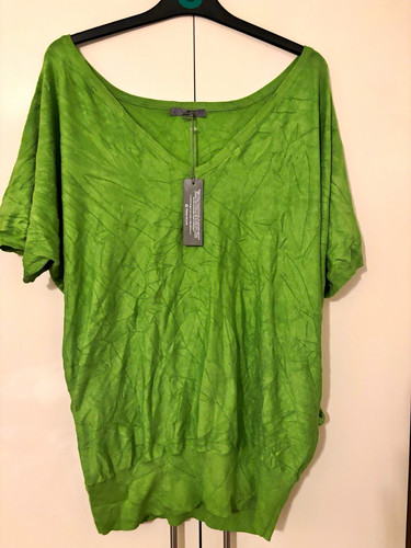 South green knit - v-neck, short