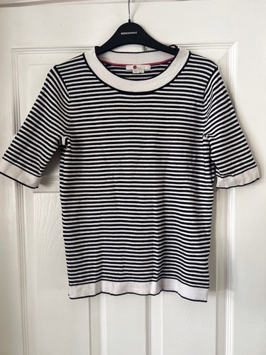 Boden navy white short sleeve - navy,