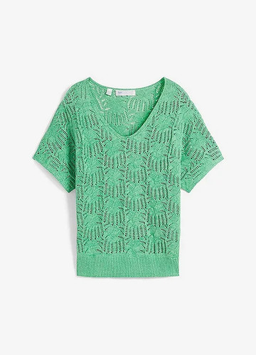 Bonprix short sleeve ajour - short,