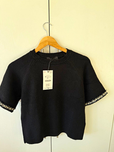 Zara black short - zara, round