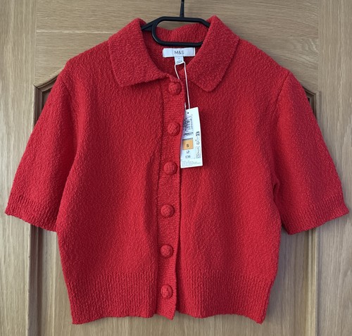 Red knit short sleeve - knit,