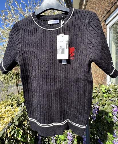 Starry navy cable knit - m., cable-knit