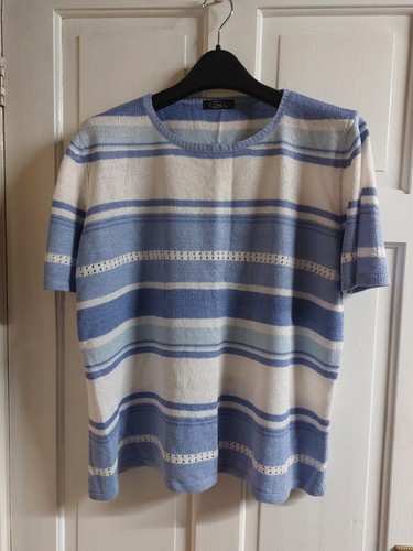 Bonmarche blue white striped - white,