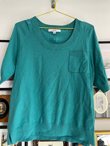 Next green speckled - green, knit