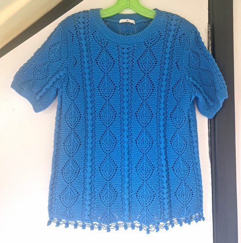 Blue open knit - blue, jumper