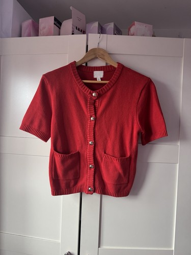 Knitted short sleeve red - knitted,