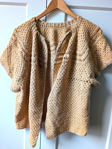 Handmade beige crochet - beige,