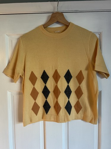 Vintage yellow knit shirt - vintage,
