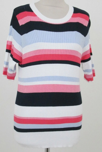 Striped ribbed short - striped,