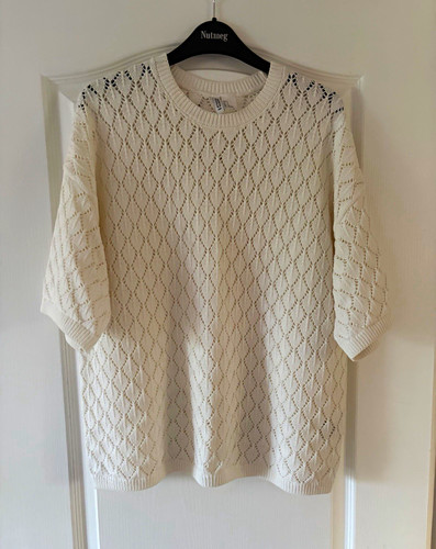Womens white open knit - h&m,
