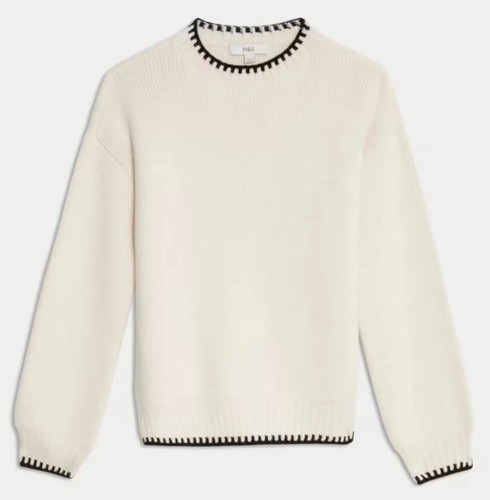 Knitted jumper oversized - , m&s