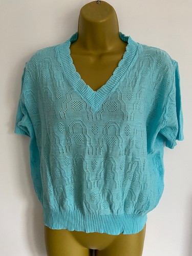 Blue pointelle open - blue,