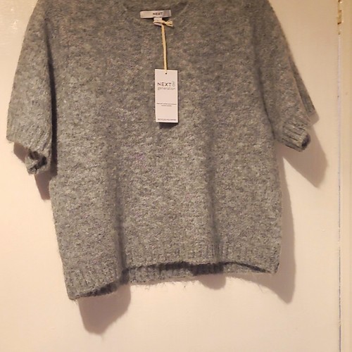 Next grey knit crew neck - grey,