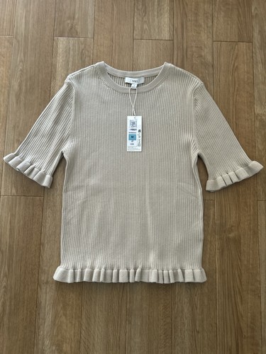 Bnwt beige ribbed - bnwt, frill