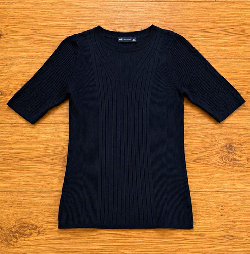 Collection navy rib - m&s, rib-knit