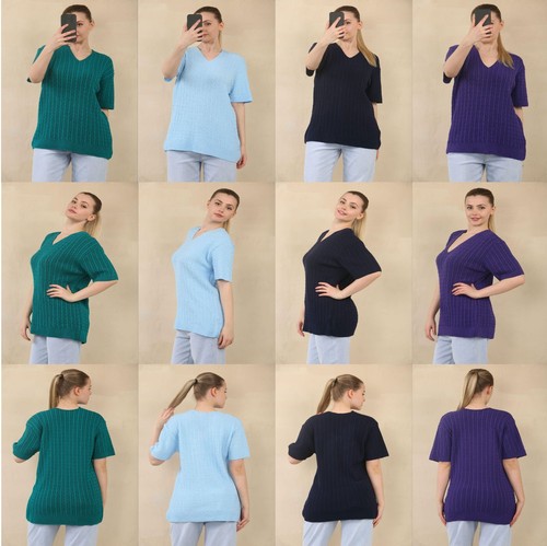 Womens short sleeve - short, v