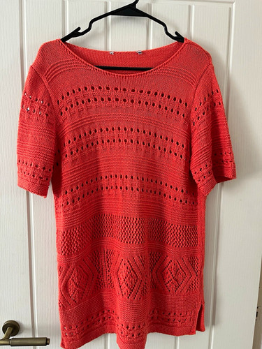 George orange open knit - orange,