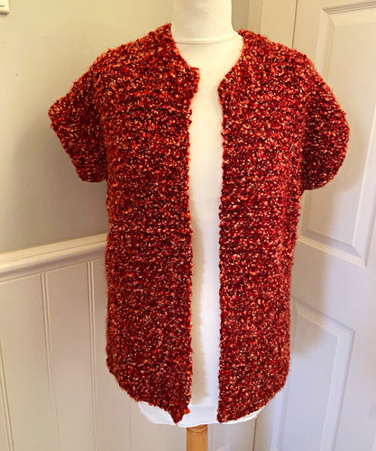 Vintage hand knitted rust - vintage,