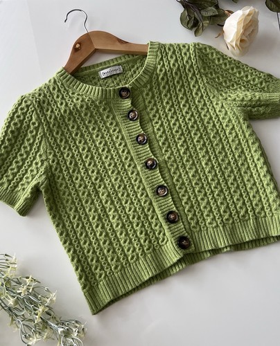 Warehouse green cable - green, knit
