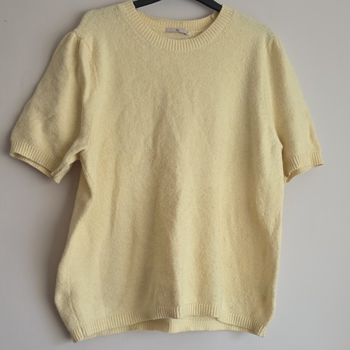 Yellow knit crew - yellow, neck