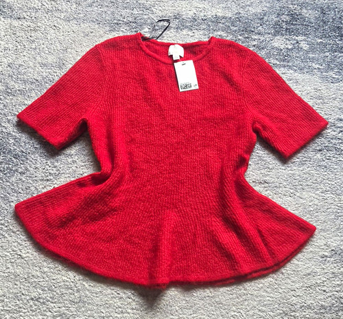 Red crew neck - red,