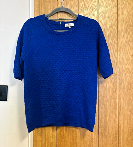 Papaya blue crew neck knit - blue,