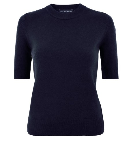 Short sleeve top - sleeve, knitted