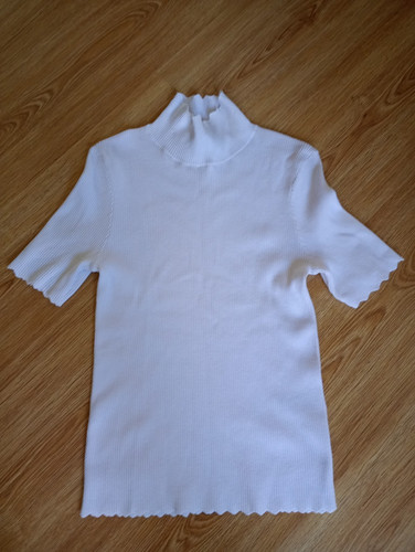 Zara white ribbed - white,