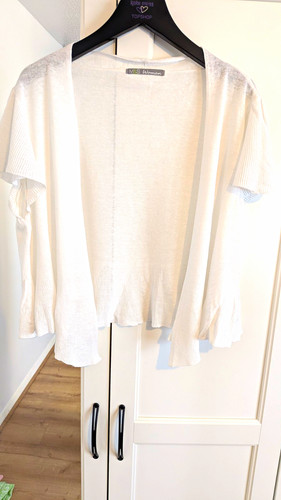 White linen viscose knit - white,